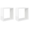 vidaXL Prateleiras parede forma de cubo 2 pcs 30x15x30cm branco brilh.