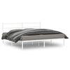 vidaXL Estrutura de cama com cabeceira 180x200 cm metal branco