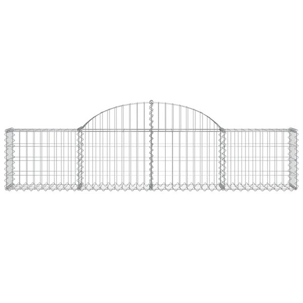 vidaXL Cestos gabião arqueados 25pcs 200x30x40/60 cm ferro galvanizado