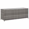 vidaXL Caixa de arruma&ccedil;&atilde;o para jardim 150x50x60 cm vime PE cinzento