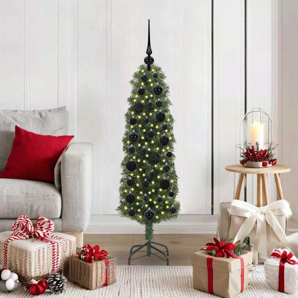 vidaXL &Aacute;rvore de Natal Artificial Verde 120 cm PVC e A&ccedil;o e Pl&aacute;stico