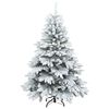 vidaXL &Aacute;rvore de Natal Artificial Articulada Nevado Flocked Branco