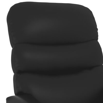 vidaXL Poltrona de massagens couro artificial preto