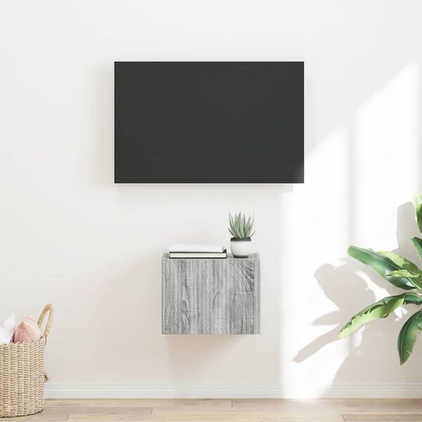 vidaXL Arm&aacute;rio de TV de Parede Cinza Sonoma 60 x 31 x 29.5 cm