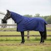 vidaXL Cobertor de Cavalo Verde Escuro e Preto 155 cm Poli&eacute;ster