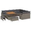 vidaXL Conjunto de Sof&aacute; de Jardim 12 unid. Cinzeto vime PE