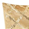 vidaXL Almofad&otilde;es 2 pcs 40x40 cm veludo impress&atilde;o folha bege e dourado