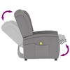 vidaXL Poltrona massagens 2 lug. reclinável microfibra cinza-claro