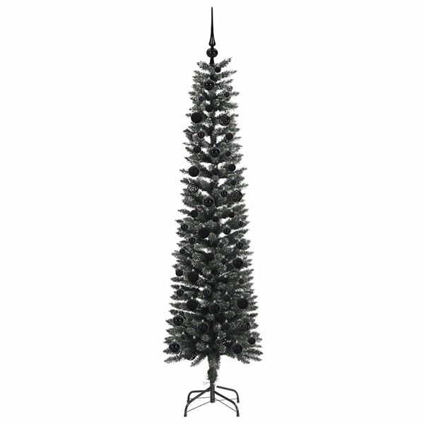 vidaXL &Aacute;rvore de Natal Artificial Verde 180 cm PVC, Pl&aacute;stico e A&ccedil;o