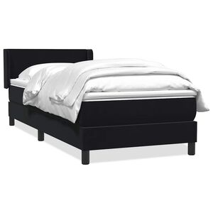 vidaXL Cama box spring com colch&atilde;o 90x210 cm veludo preto