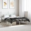 vidaXL Estrutura de cama com cabeceira 140x190 cm metal branco