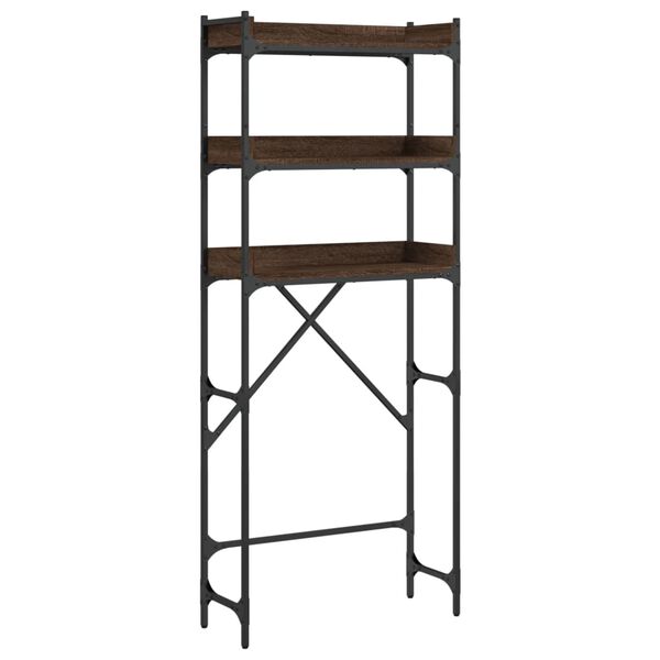 vidaXL Estante p/ m&aacute;quina de lavar derivados madeira carvalho castanho