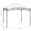 vidaXL Gazebo de jardim 3x3 m 180 g/m&sup2; creme