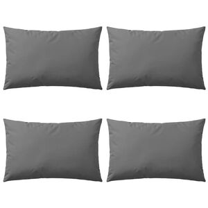 vidaXL Almofadas para exterior 4 pcs 60x40 cm cinzento