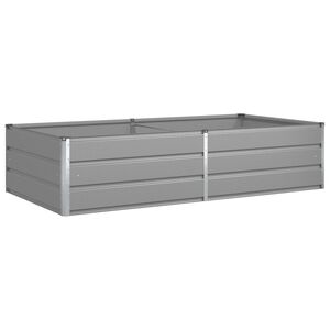 vidaXL Floreira Cinzento-claro 195 x 100 x 45 cm A&ccedil;o Galvanizado