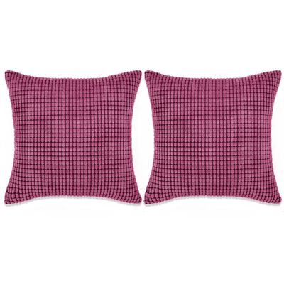 vidaXL Conjunto de 2 almofadas em veludo 60x60 cm rosa