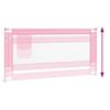 vidaXL Barra de seguran&ccedil;a p/ cama infantil tecido 180x25 cm rosa