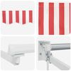 vidaXL Toldo Retr&aacute;til Vermelho e branco 400 &times; 300 cm Poli&eacute;ster