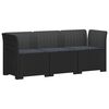 vidaXL Sof&aacute; de Jardim 3 Lugares com Almofadas visual Rattan PP