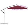vidaXL Tecido de substitui&ccedil;&atilde;o p/ guarda-sol cantilever 350 cm bord&ocirc;