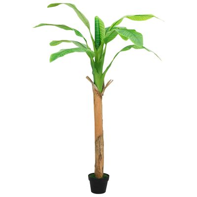 vidaXL Árvore bananeira artificial com vaso 180 cm verde