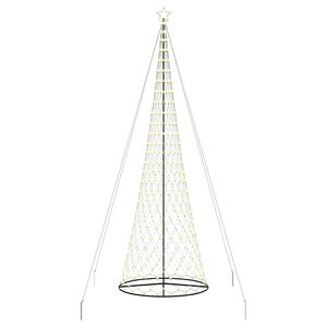 vidaXL &Aacute;rvore de Natal LED com 555 LEDs Branco quente 500 cm Metal