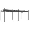 vidaXL P&eacute;rgola com toldo retr&aacute;til 589x292x230 cm cor antracite