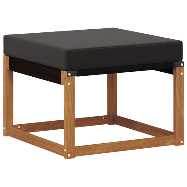 vidaXL Conjunto de Sof&aacute;s para Exterior 6 pcs Natural e Preto