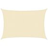 vidaXL Para-sol estilo vela 160 g/m&sup2; 3x5 m PEAD cor creme