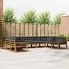 vidaXL Conjunto de Sof&aacute;s para Exterior 9 pcs Natural e Antracite