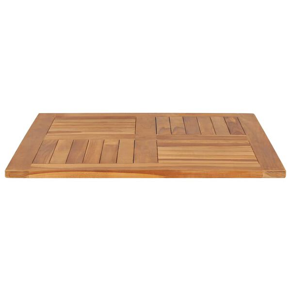 vidaXL Tampo de mesa quadrado 80x80x2,5 cm madeira de teca maci&ccedil;a