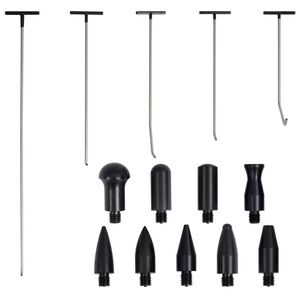 vidaXL Conjunto repara&ccedil;&atilde;o de mossas s/ repintura 5 pcs a&ccedil;o inoxid&aacute;vel