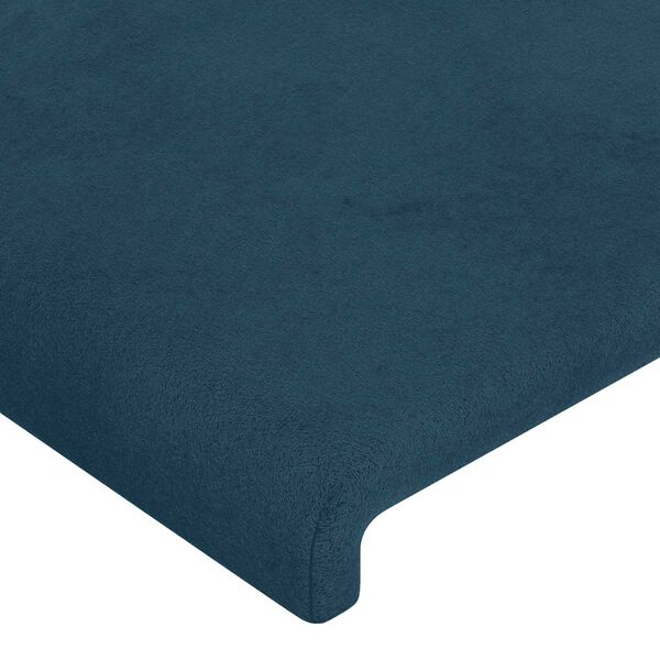 vidaXL Cabeceira de cama 2 pcs veludo 72x5x78/88 cm azul-escuro