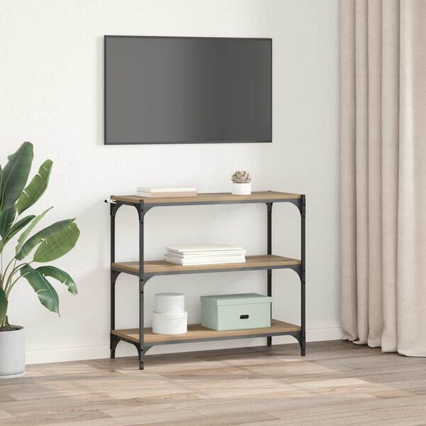 vidaXL Gabinete de Livros Carvalho Artesanal 80 x 33 x 70,5 cm