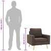 vidaXL Poltrona em tecido castanho