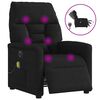 vidaXL Poltrona de massagens reclin&aacute;vel el&eacute;trica microfibra preto