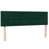 vidaXL Cama box spring c/ colch&atilde;o e LED 160x220 cm veludo verde-escuro