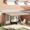 vidaXL Toldo Retr&aacute;til Bege 450 &times; 300 cm Poli&eacute;ster e Metal