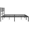vidaXL Estrutura de cama com cabeceira 200x200 cm metal preto