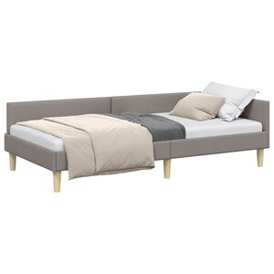 vidaXL Estrutura de Cama de Canto Cinzento-acastanhado 80 x 200 cm