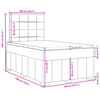 vidaXL Cama boxspring com colch&atilde;o 120x190 cm tecido cinzento-claro