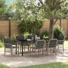 vidaXL Conjunto de Jantar para Jardim 7 pcs Cinzento-claro vime PE