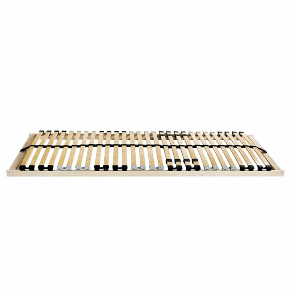 vidaXL Base de ripas Castanho 120 x 190 cm Madeira de B&eacute;tula S&oacute;lida