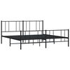 vidaXL Estrutura de cama com cabeceira e pés 193x203 cm metal preto