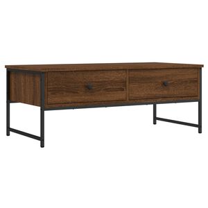 vidaXL Mesa centro 101x49x39,5 cm derivados madeira carvalho castanho