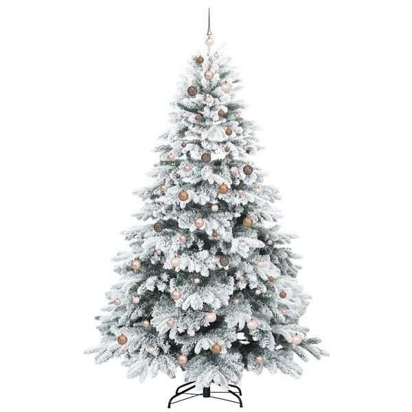 vidaXL &Aacute;rvore de Natal Artificial com 300 LEDs Branco 240 cm PE e PVC