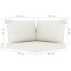 vidaXL 12 pcs conjunto lounge para jardim com almofad&otilde;es cor creme