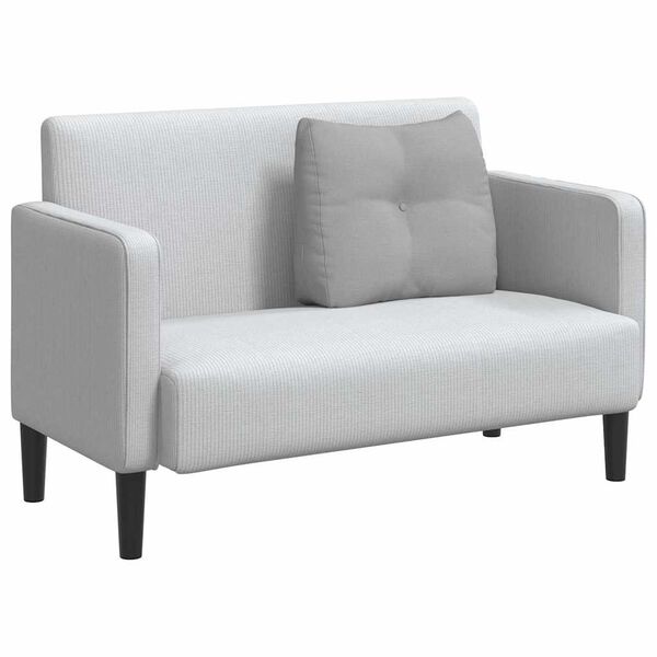 vidaXL Travesseiro para Costas Cinza Nuvem 60 x 24 x 50 cm tecido