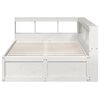 vidaXL Cama com estante sem colch&atilde;o 135x190 cm pinho maci&ccedil;o branco