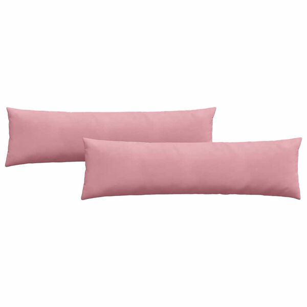 vidaXL Travesseiros de Sof&aacute; 2 pcs Rosa 145 x 40 cm